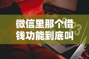 微信里那个借钱功能到底叫啥？手把手教你找到「微粒贷」