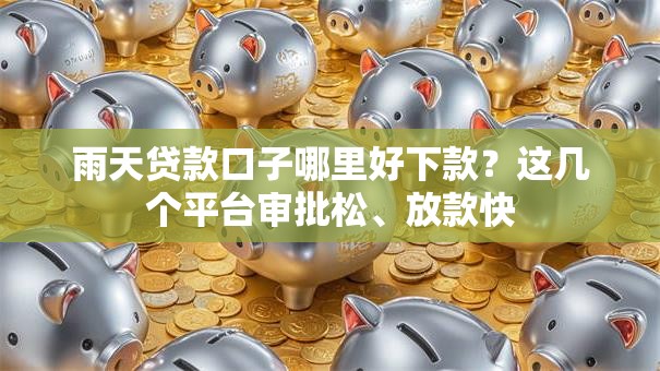 雨天贷款口子哪里好下款？这几个平台审批松、放款快