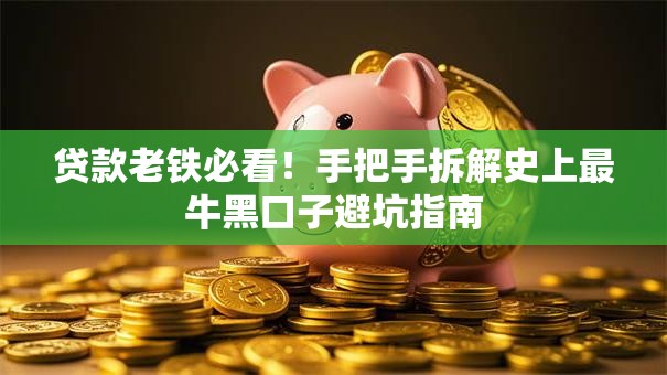 贷款老铁必看！手把手拆解史上最牛黑口子避坑指南