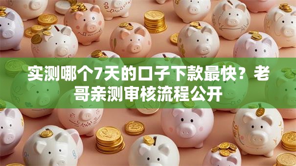 实测哪个7天的口子下款最快？老哥亲测审核流程公开