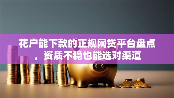 花户能下款的正规网贷平台盘点，资质不稳也能选对渠道