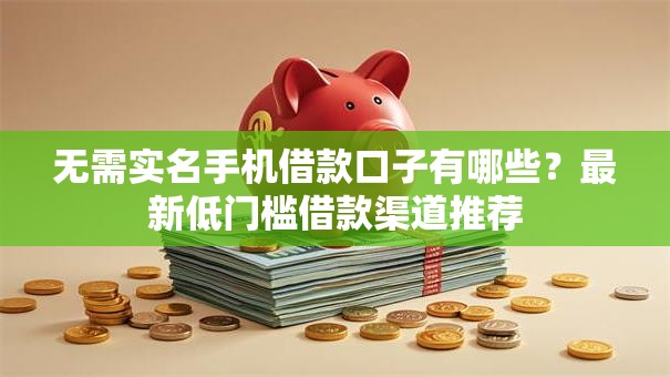 无需实名手机借款口子有哪些？最新低门槛借款渠道推荐