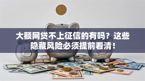 大额网贷不上征信的有吗？这些隐藏风险必须提前看清！