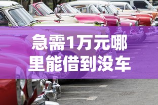 急需1万元哪里能借到没车？这5个靠谱渠道帮你解困