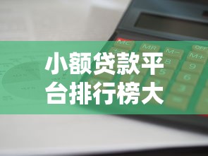 小额贷款平台排行榜大揭秘！实测这5家利息低放款快