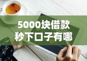 5000块借款秒下口子有哪些靠谱平台？这5个技巧助你快速到账