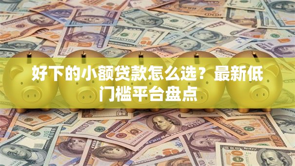 好下的小额贷款怎么选？最新低门槛平台盘点