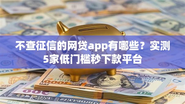 不查征信的网贷app有哪些？实测5家低门槛秒下款平台