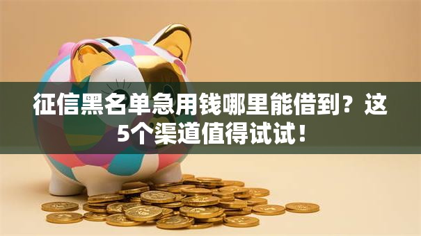 征信黑名单急用钱哪里能借到？这5个渠道值得试试！