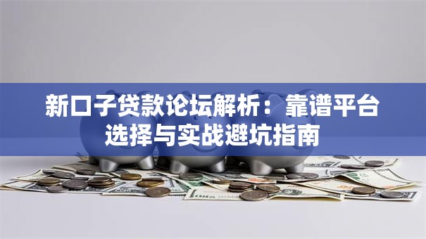 新口子贷款论坛解析：靠谱平台选择与实战避坑指南
