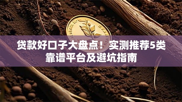 贷款好口子大盘点！实测推荐5类靠谱平台及避坑指南