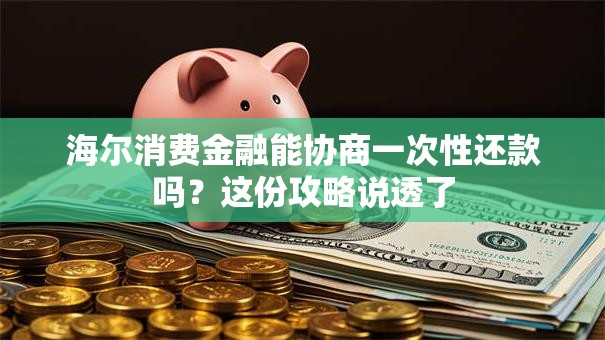 海尔消费金融能协商一次性还款吗？这份攻略说透了