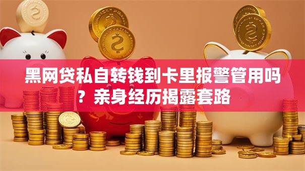 黑网贷私自转钱到卡里报警管用吗？亲身经历揭露套路