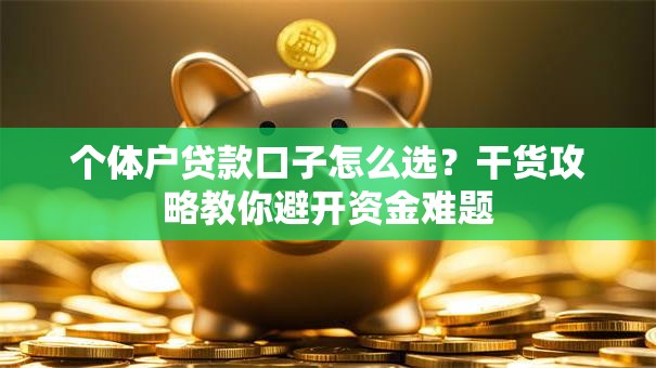 个体户贷款口子怎么选？干货攻略教你避开资金难题