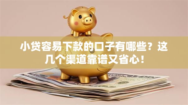 小贷容易下款的口子有哪些？这几个渠道靠谱又省心！