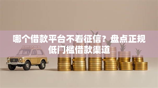 哪个借款平台不看征信？盘点正规低门槛借款渠道