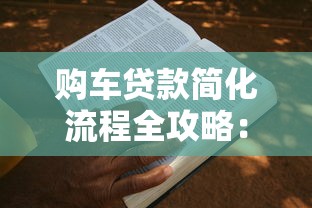 购车贷款简化流程全攻略：手把手教你快速申请省时省力