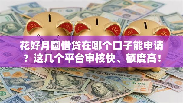 花好月圆借贷在哪个口子能申请？这几个平台审核快、额度高！
