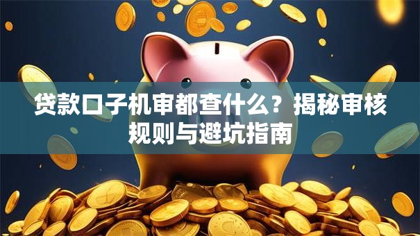 贷款口子机审都查什么？揭秘审核规则与避坑指南