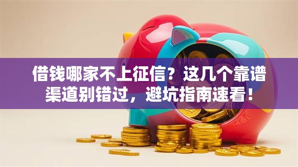借钱哪家不上征信？这几个靠谱渠道别错过，避坑指南速看！