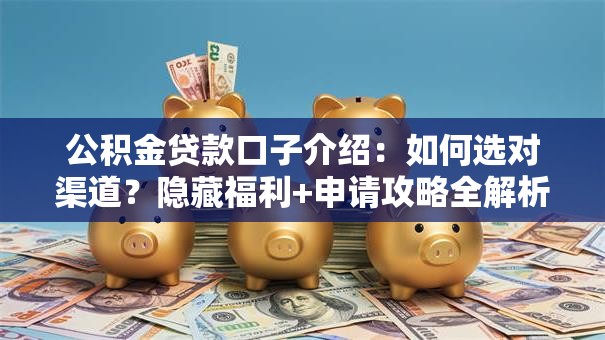 公积金贷款口子介绍：如何选对渠道？隐藏福利+申请攻略全解析