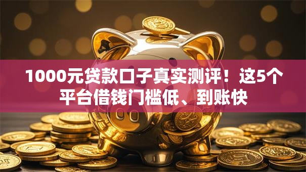 1000元贷款口子真实测评！这5个平台借钱门槛低、到账快