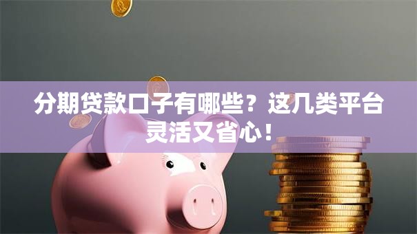分期贷款口子有哪些？这几类平台灵活又省心！