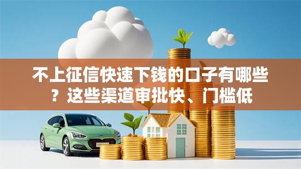 不上征信快速下钱的口子有哪些？这些渠道审批快、门槛低