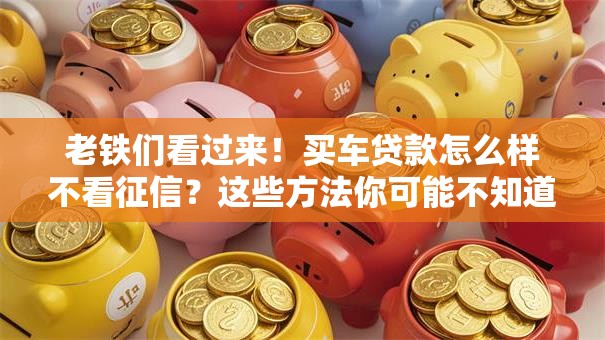老铁们看过来！买车贷款怎么样不看征信？这些方法你可能不知道