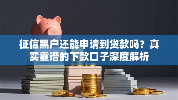征信黑户还能申请到贷款吗？真实靠谱的下款口子深度解析