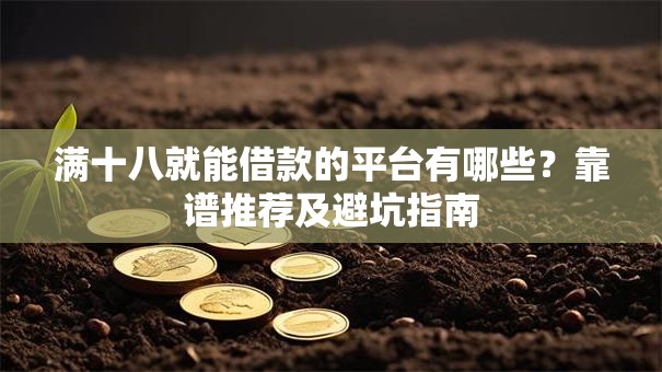 满十八就能借款的平台有哪些？靠谱推荐及避坑指南