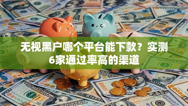 无视黑户哪个平台能下款？实测6家通过率高的渠道