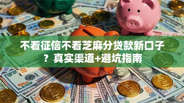 不看征信不看芝麻分贷款新口子？真实渠道+避坑指南