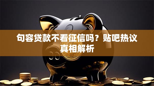 句容贷款不看征信吗？贴吧热议真相解析