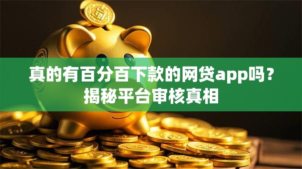 真的有百分百下款的网贷app吗？揭秘平台审核真相