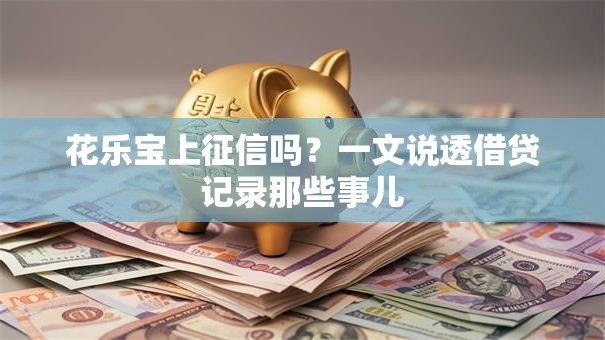 花乐宝上征信吗？一文说透借贷记录那些事儿