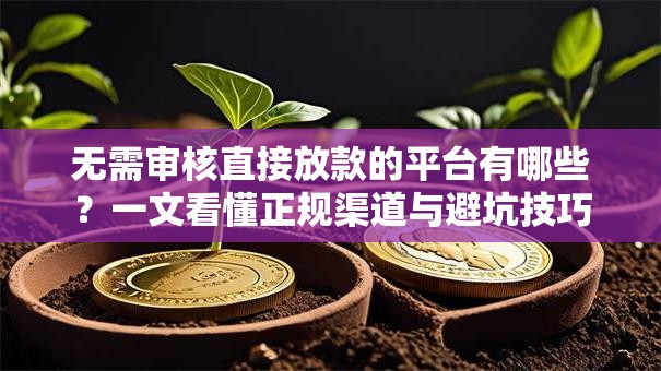 无需审核直接放款的平台有哪些？一文看懂正规渠道与避坑技巧