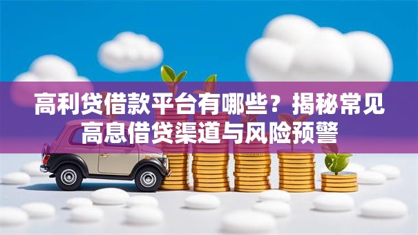 高利贷借款平台有哪些？揭秘常见高息借贷渠道与风险预警