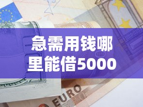 急需用钱哪里能借5000？私人借款渠道全解析