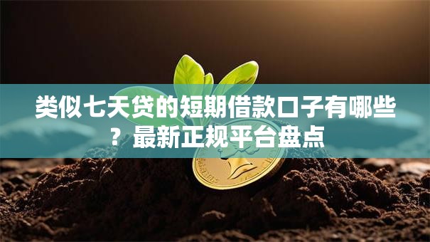 类似七天贷的短期借款口子有哪些？最新正规平台盘点