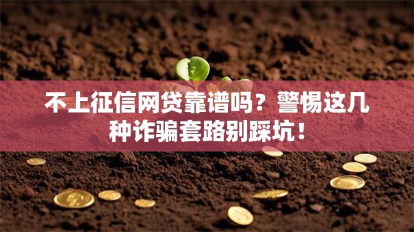 不上征信网贷靠谱吗？警惕这几种诈骗套路别踩坑！