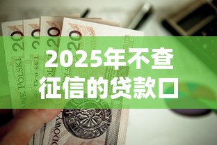 2025年不查征信的贷款口子有哪些？这四类渠道值得关注