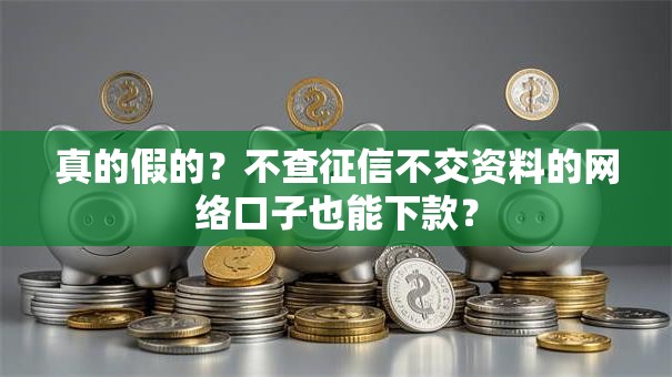 真的假的？不查征信不交资料的网络口子也能下款？