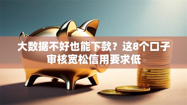 大数据不好也能下款？这8个口子审核宽松信用要求低