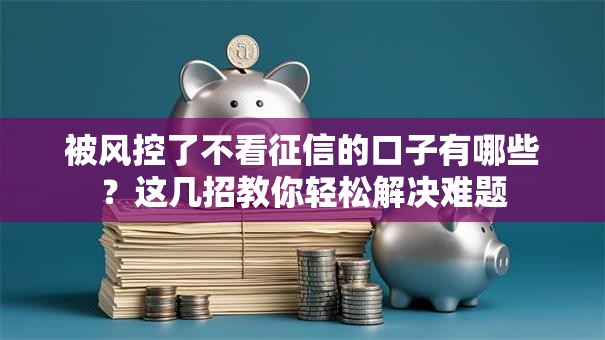 被风控了不看征信的口子有哪些？这几招教你轻松解决难题