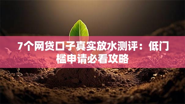 7个网贷口子真实放水测评：低门槛申请必看攻略