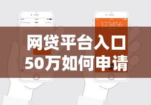 网贷平台入口50万如何申请？三步教你轻松搞定！