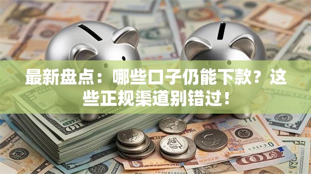 最新盘点：哪些口子仍能下款？这些正规渠道别错过！