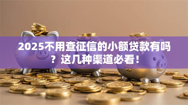 2025不用查征信的小额贷款有吗？这几种渠道必看！