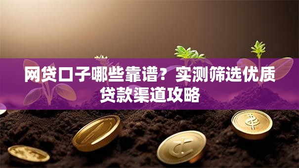 网贷口子哪些靠谱？实测筛选优质贷款渠道攻略